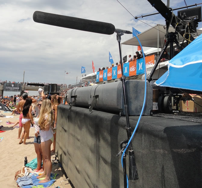 The Sennheiser MKH 8070 was a core component of the US Open of Surfing broadcast