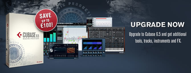 Time-limited offer: upgrade to Cubase 6.5 and save up to EUR 100!