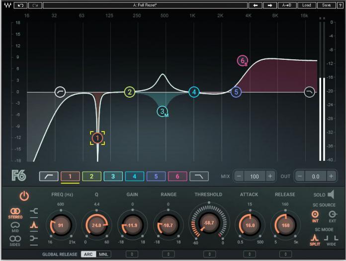 Waves Audio is shipping the Waves F6 Floating-Band Dynamic EQ Plugin