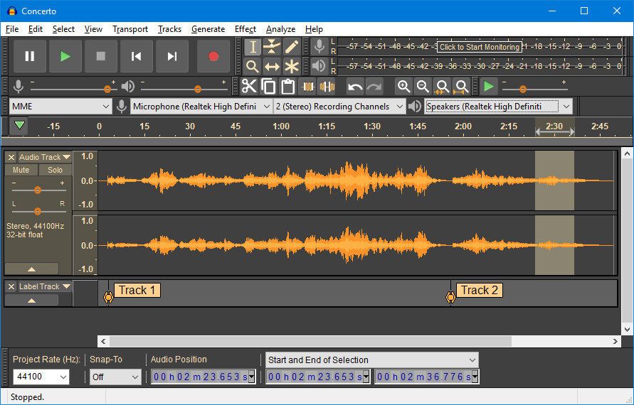 Free Music Production Software - Audacity